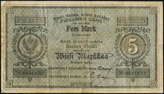 Finland 5 Markkaa, 1878 image