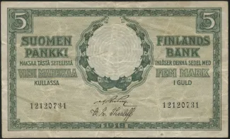 Finland 5 Markkaa, 1918 image