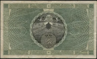 Finland 5 Markkaa, 1918 reverse