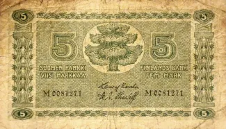 Finland 5 Markkaa, 1922 image