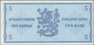 Finland 5 Markkaa,, 1963 reverse