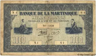 Martinique 1.000 Francs, 1942 image