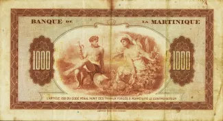 Martinique 1.000 Francs, 1942 reverse