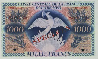 Martinique 1.000 Francs, 1944 image