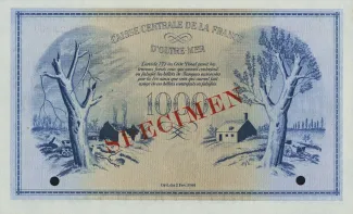 Martinique 1.000 Francs, 1944 reverse