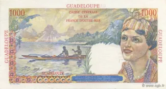 Guadeloupe 1.000 Francs, 1947-1949 reverse