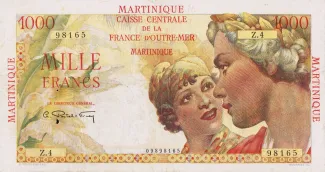 Martinique 1.000 Francs, 1947 image