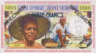 French Guiana 1.000 Francs, 1960 image