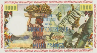 Martinique 1.000 Francs, 1960 reverse