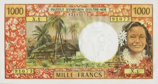New Caledonia 1.000 Francs, 1969 image