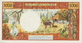 New Caledonia 1.000 Francs, 1971-1983 reverse