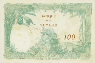 French Guiana 100 Francs, 1933-1942 reverse