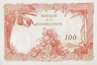Guadeloupe 100 Francs, 1934-1944 reverse