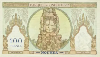 New Caledonia 100 Francs, 1937-1963 reverse