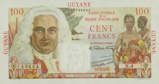 French Guiana 100 Francs, 1947 image