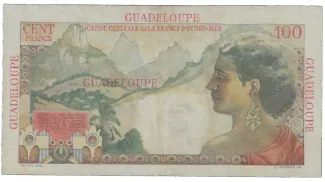 Guadeloupe 100 Francs, 1947-1949 reverse