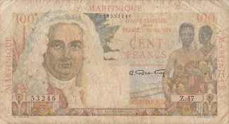 Martinique 100 Francs, 1947 image
