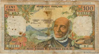 French West Indies 100 Francs, 1966 image