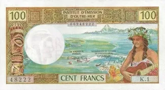 New Caledonia 100 Francs, 1969 image