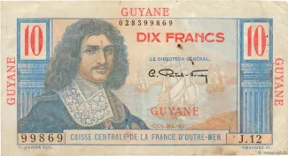 French Guiana 10 Francs, 1946 image