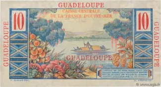 Guadeloupe 10 Francs, 1947-1949 reverse