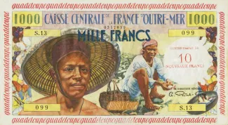 Guadeloupe 10 New, 1960 image