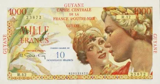 French Guiana 10 New, 1961 image
