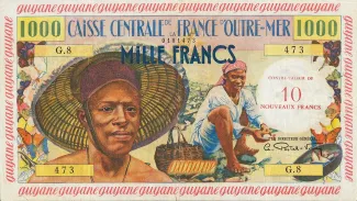 French Guiana 10 New, 1961 image