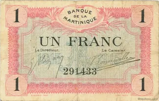 Martinique 1 Franc, 1915 image