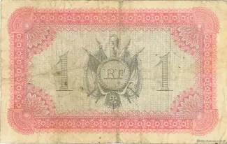 Martinique 1 Franc, 1915 reverse