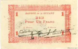 French Guiana 1 Franc, 1942 image