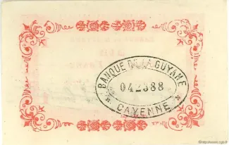 French Guiana 1 Franc, 1942 reverse