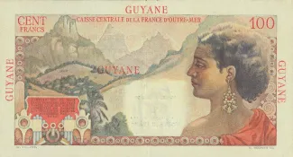 French Guiana 1 New, 1961 reverse