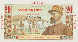 French Guiana 20 Francs, 1947 image