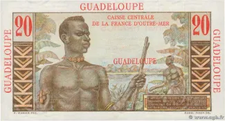 Guadeloupe 20 Francs, 1947-1949 reverse