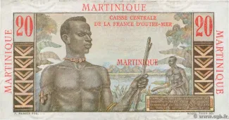 Martinique 20 Francs, 1947-1949 reverse