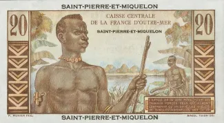 Saint-Pierre and Miquelon 20 Francs, 1950-1960 reverse
