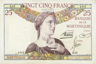 Martinique 25 Francs, 1930 image
