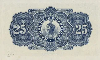 Guadeloupe 25 Francs, 1942 reverse