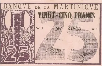 Martinique 25 Francs, 1942 image