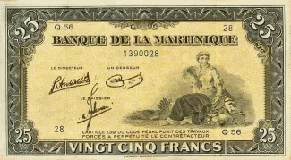 Martinique 25 Francs, 1943 image