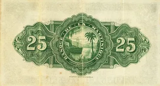 Martinique 25 Francs, 1943-1945 reverse