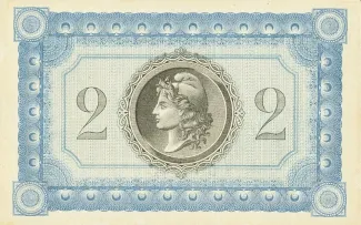 Martinique 2 Francs, 1915 reverse