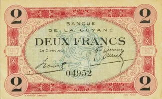 French Guiana 2 Francs, 1917 image
