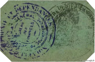 New Caledonia 2 Francs, 1920-1923 reverse
