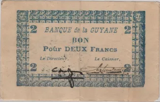 French Guiana 2 Francs, 1945 image