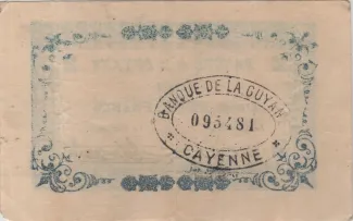 French Guiana 2 Francs, 1945 reverse