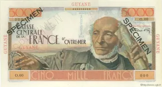 French Guiana 5.000 Francs, 1947 image