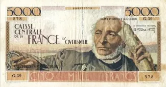 Saint-Pierre and Miquelon 5.000 Francs, 1950 image