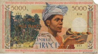 Martinique 5.000 Francs, 1960 image